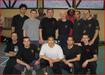 Bob Breen, Michel Rozzi et ses élèves participants au stage